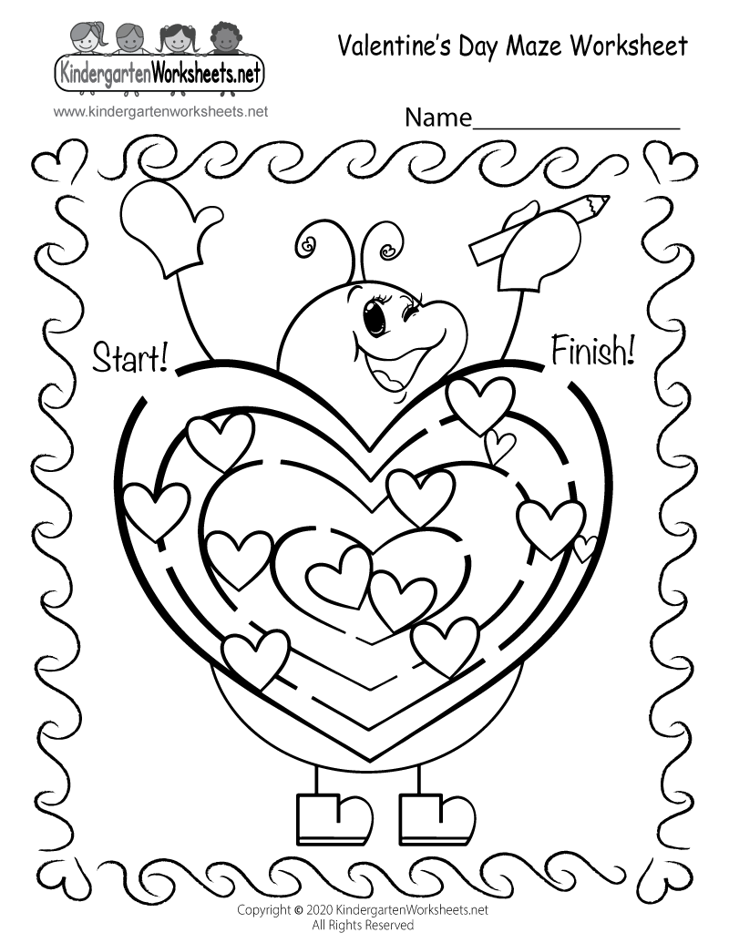 valentine's day printable worksheets