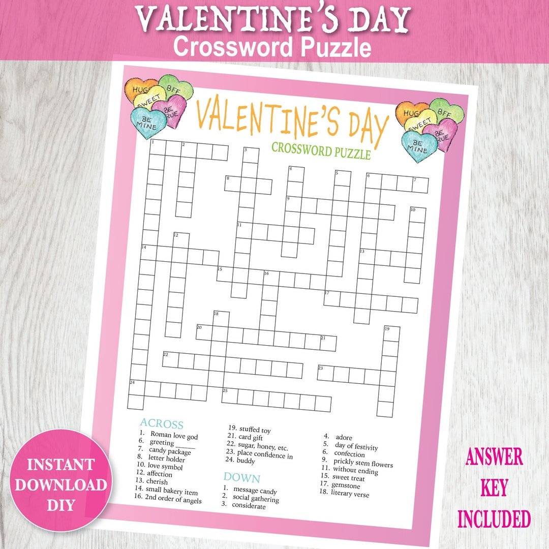 Valentines Crossword Puzzles Free Printable Valentine s Day Crossword 1 Page Sample By Teach Simple Word Search Valentines Crossword Puzzles Free Printable Valentine s Day Crossword 1 Page Sample By Teach Simple Word Search