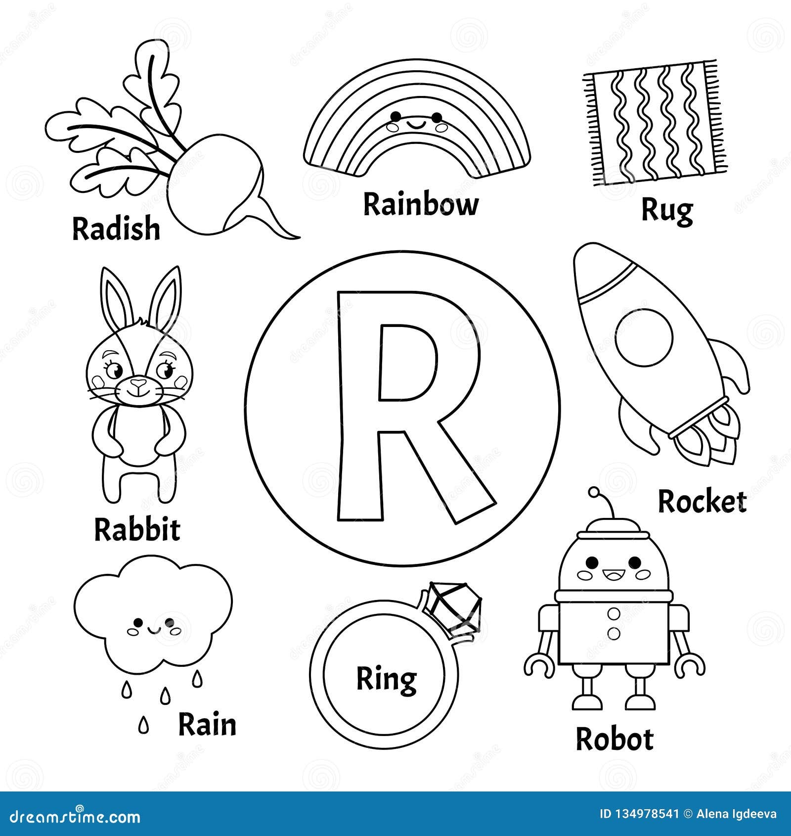 letter r coloring pages