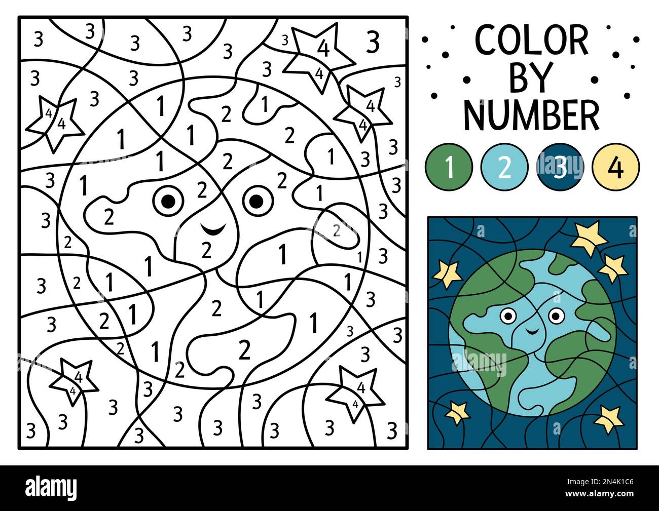 space colour by numbers