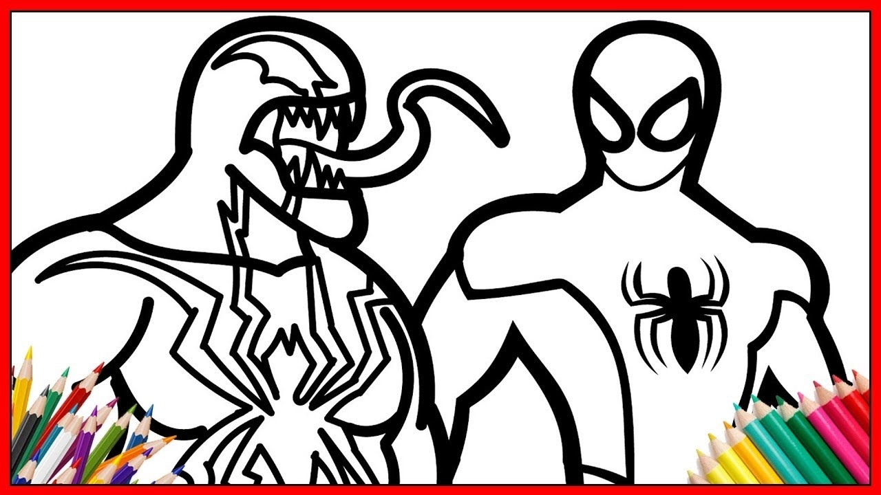 spiderman and venom coloring pages
