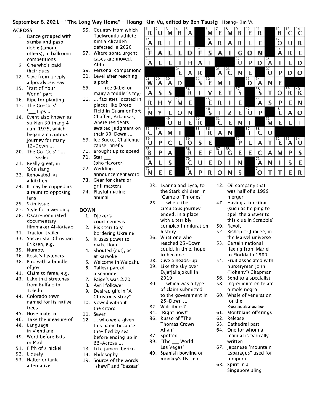 one across com crosswords answers
