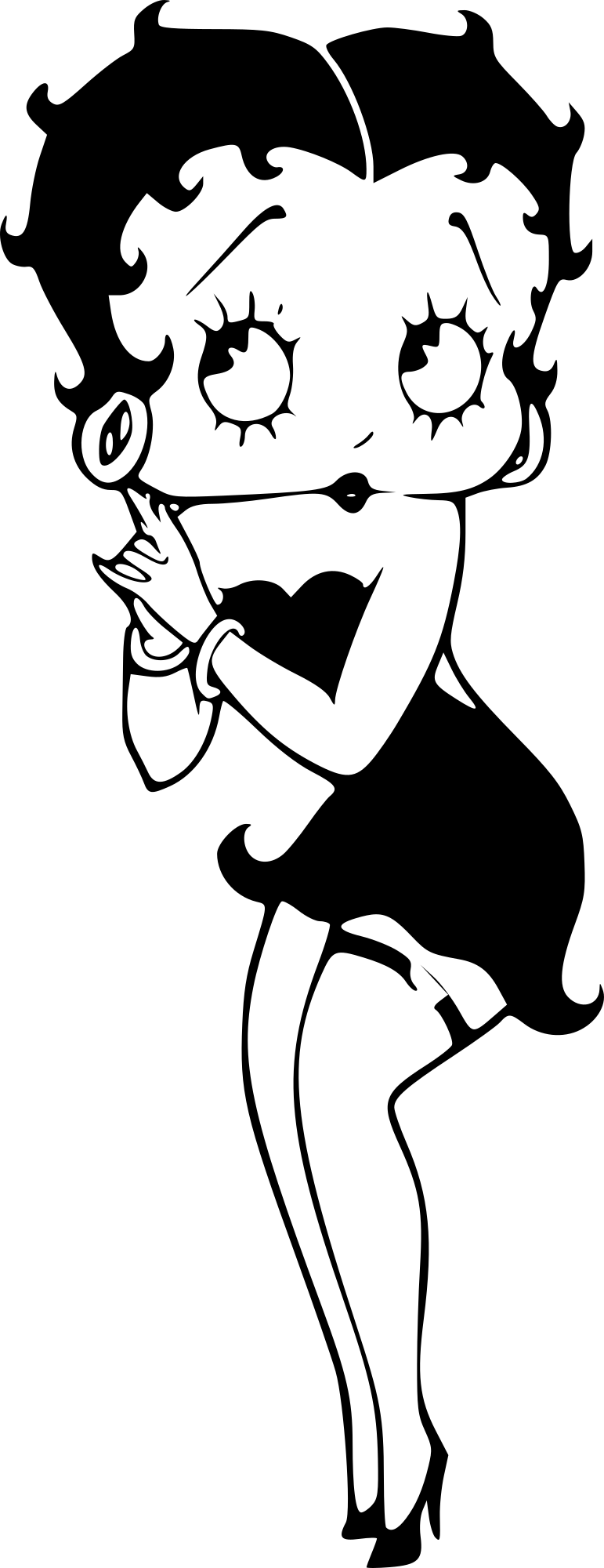 Vintage Betty Boop Coloring Page Free Printable
