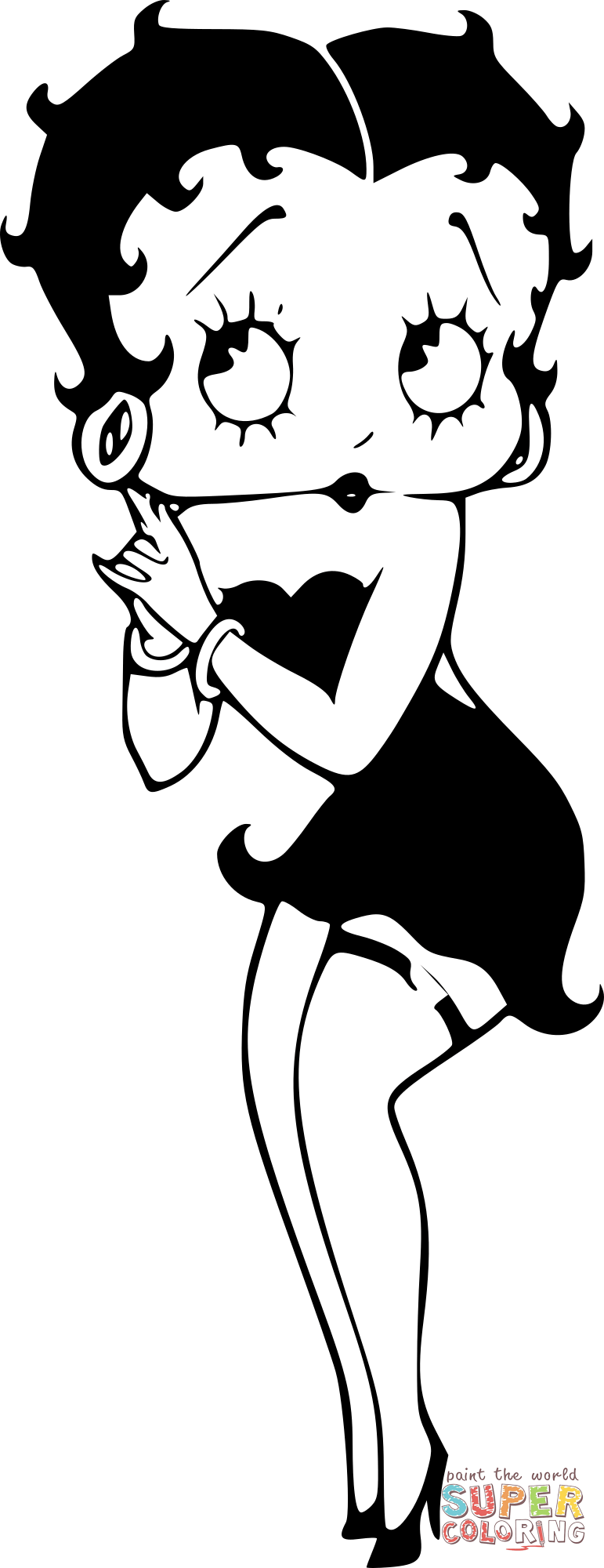 Vintage Betty Boop Coloring Page Free Printable Vintage Betty Boop Coloring Page Free Printable