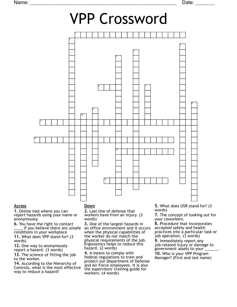 VPP Crossword WordMint