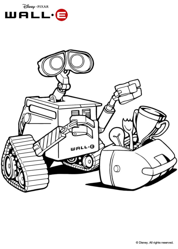 Wall e Coloring Pages Hellokids