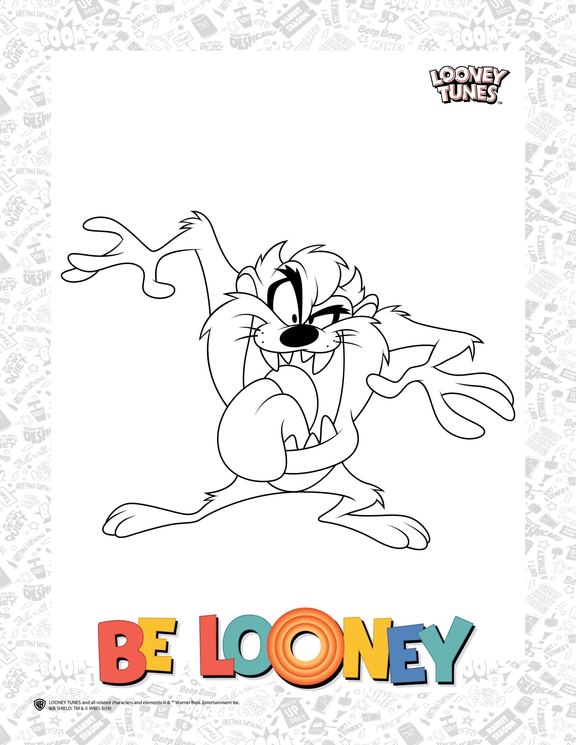 WarnerBros co uk Looney Tunes Colouring Pages Articles