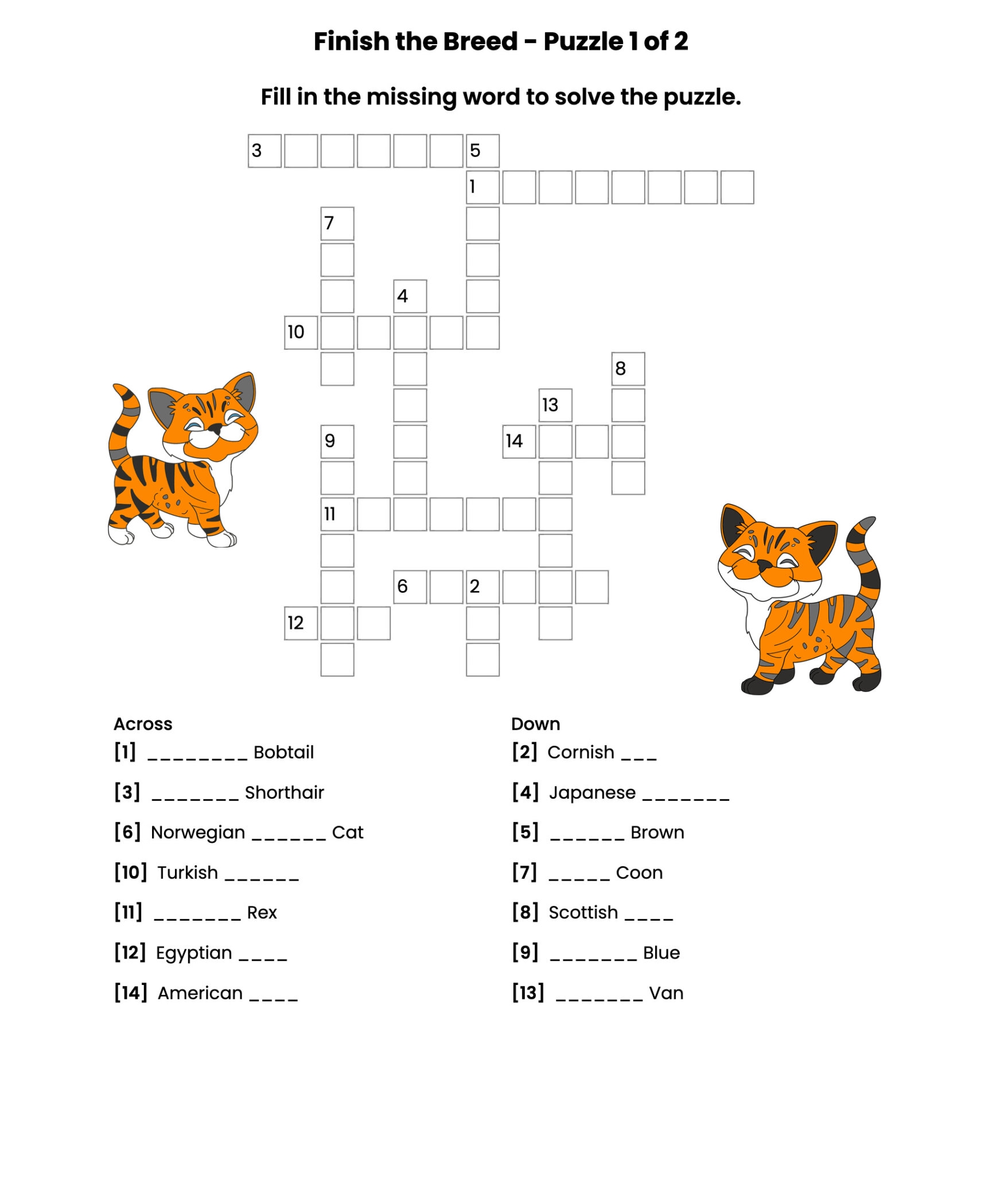 Weekly Cat Word Puzzle Cat Breeds Katzenworld Weekly Cat Word Puzzle Cat Breeds Katzenworld