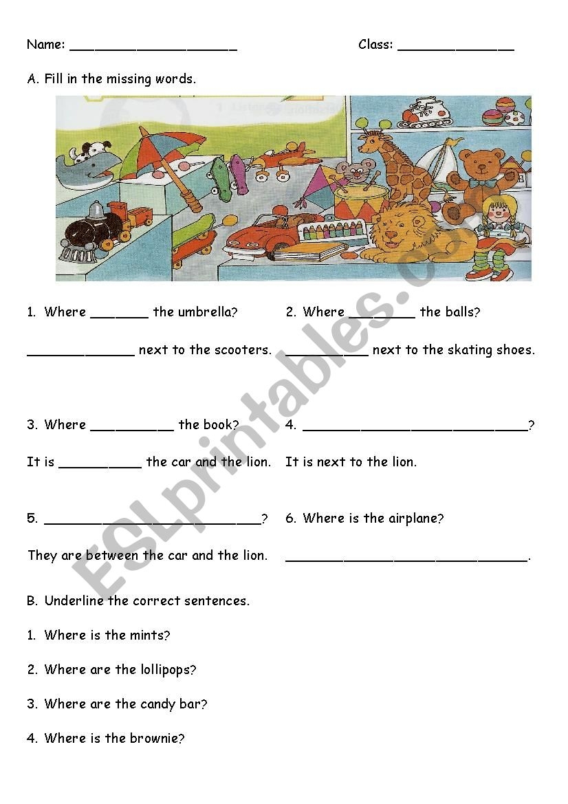 Where Is Where Are ESL Worksheet By Vickylin731 Where Is Where Are ESL Worksheet By Vickylin731