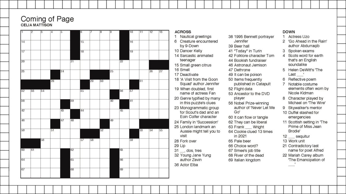 missed crossword clue