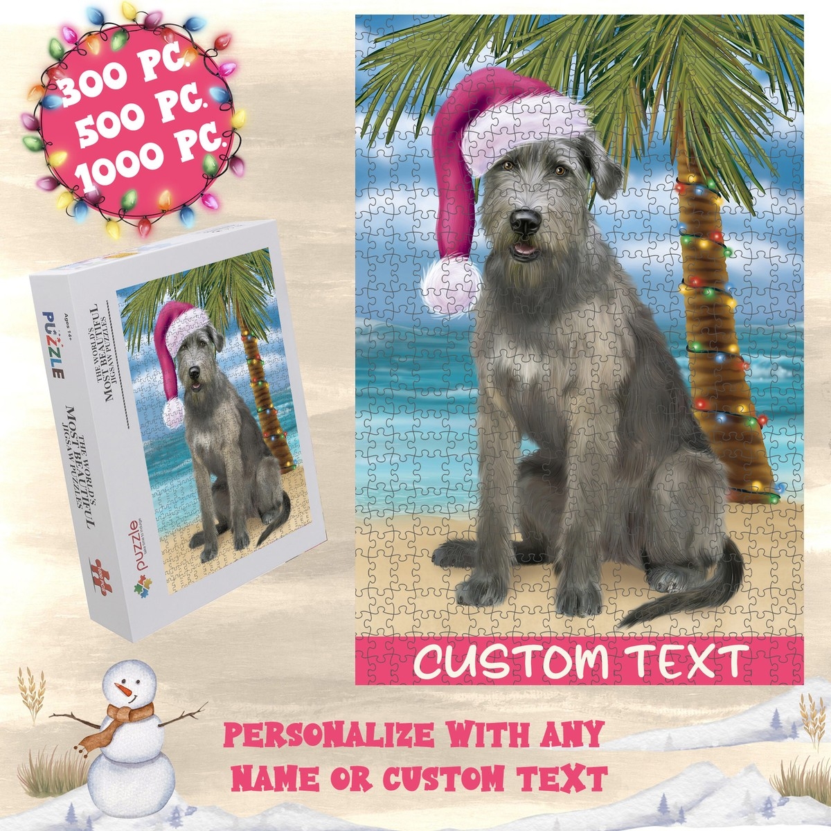 Wolfhound Jigsaw Puzzle For Adults Interlocking Games Christmas Dog Gift NWT EBay