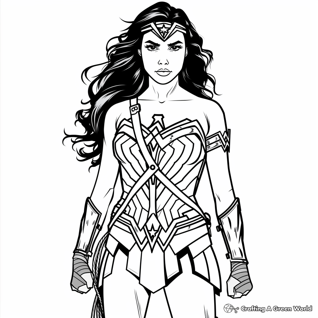 Wonder Woman Coloring Pages Free Printable 