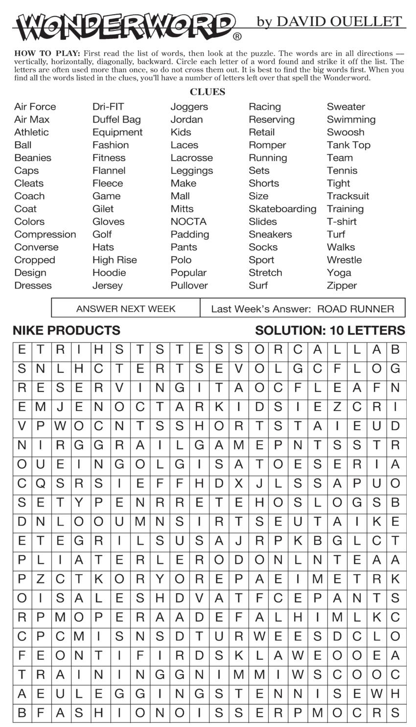 Wonderword Puzzles Wonderword Puzzles