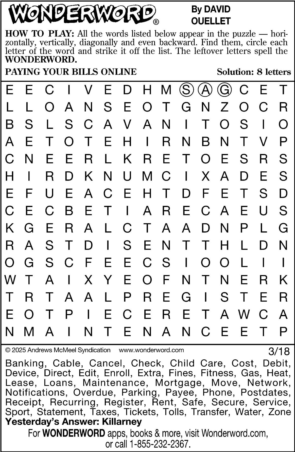 Wonderword Puzzles For Week Of March 16 2025 Multimedia Dcourier Wonderword Puzzles For Week Of March 16 2025 Multimedia Dcourier