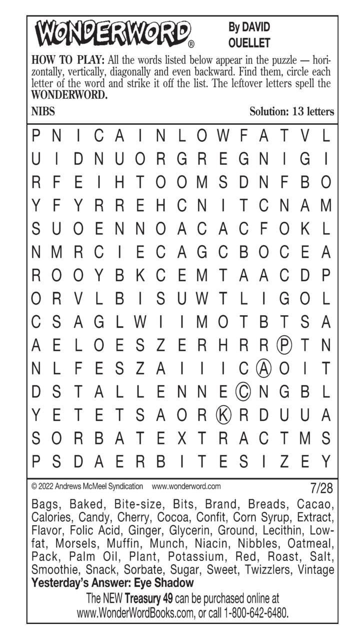 Wonderword Puzzles The Mercury News Wonderword Puzzles The Mercury News