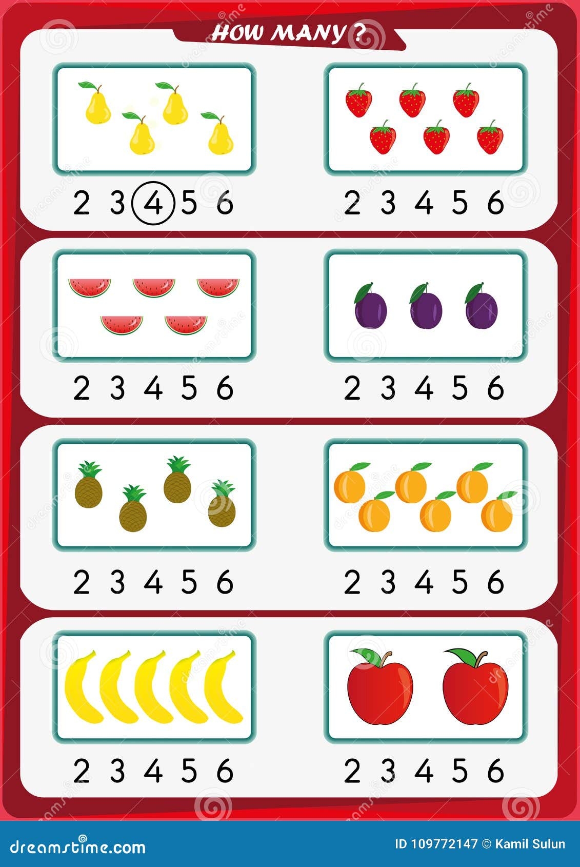 number worksheet for preschool