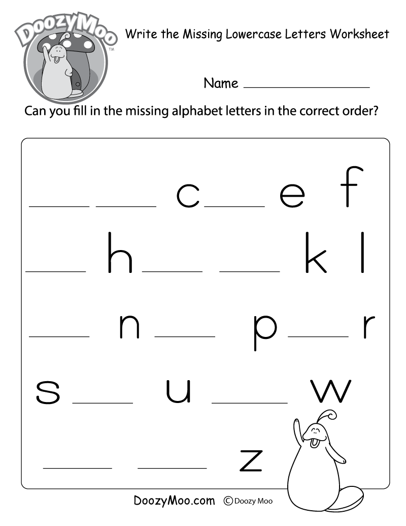 Write The Missing Lowercase Letters Worksheet Doozy Moo Write The Missing Lowercase Letters Worksheet Doozy Moo