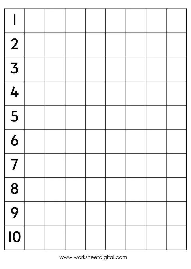writing numbers 1-10 worksheets
