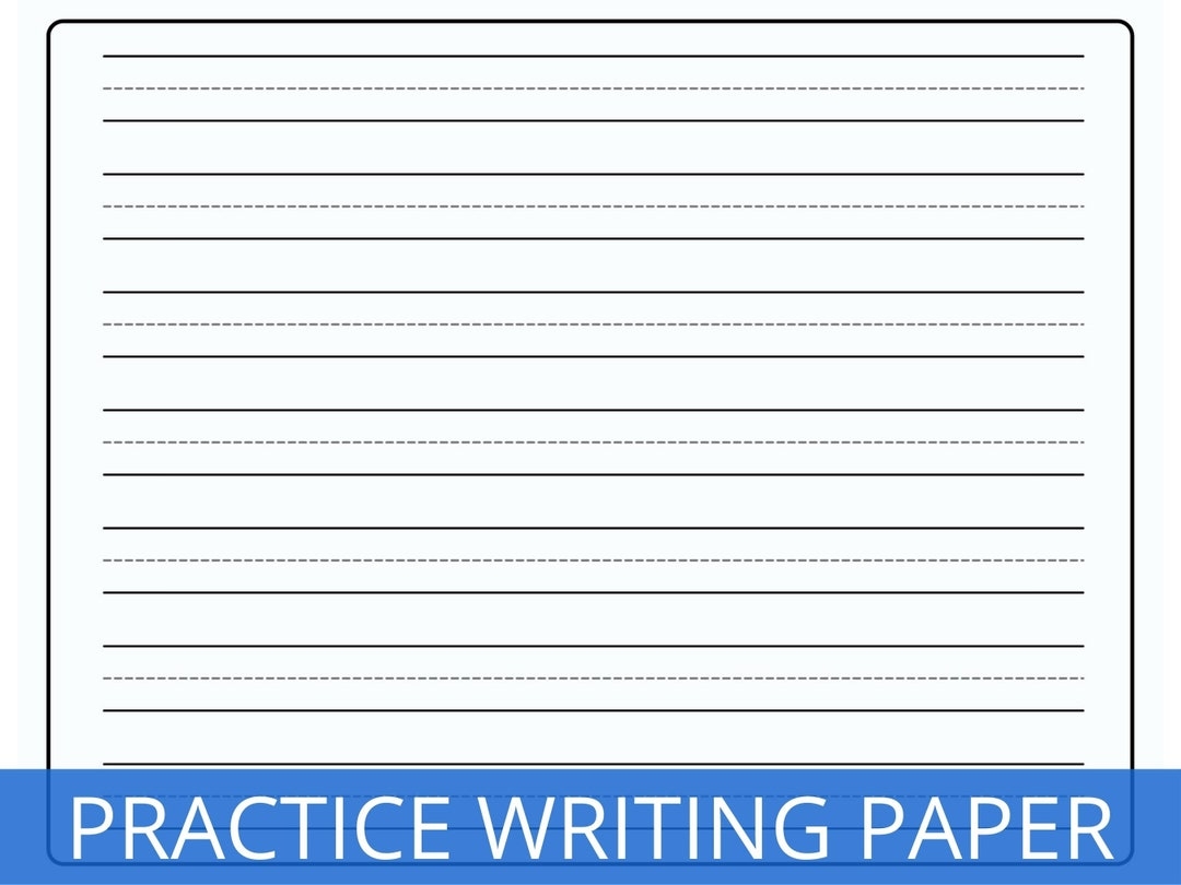 practice writing pages for kindergarten