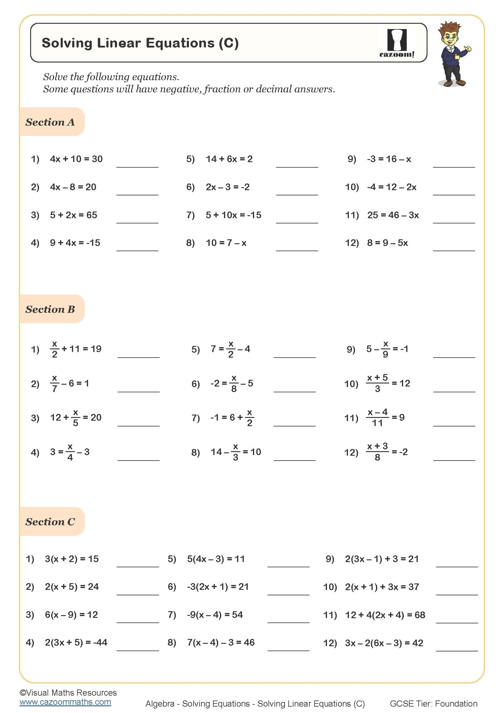 Year 8 Maths Worksheets Printable Free Printable Math Worksheets