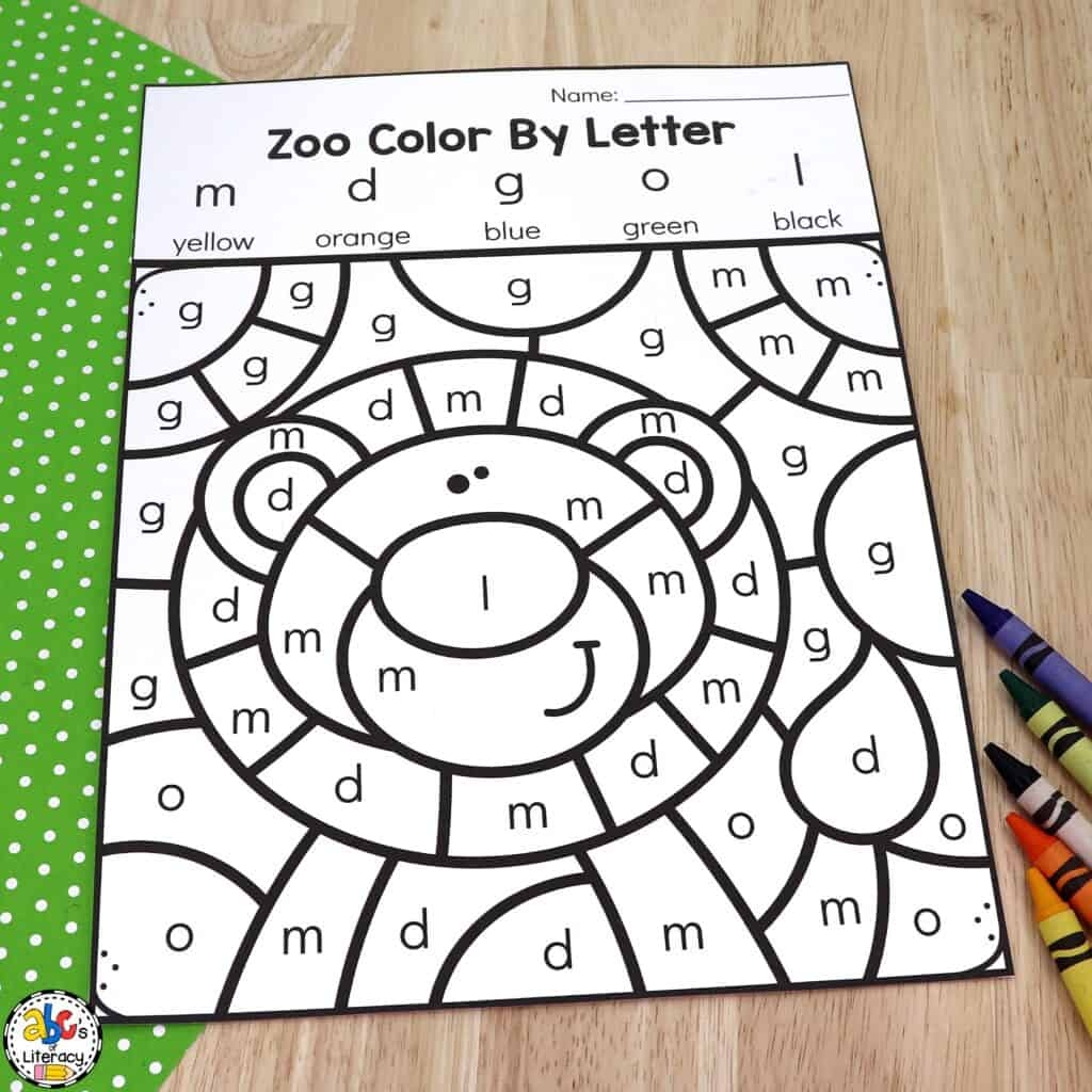 Zoo Color By Letter Zoo Color By Letter